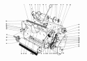 Lower Main Frame Assembly Diagram and Parts List for 38000 6000001-6999999 - 1986 Lawn Boy Snow Blower